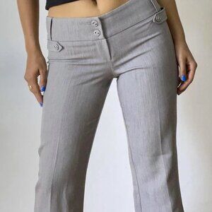 gray Low Waist Suit Boho chic Trousers